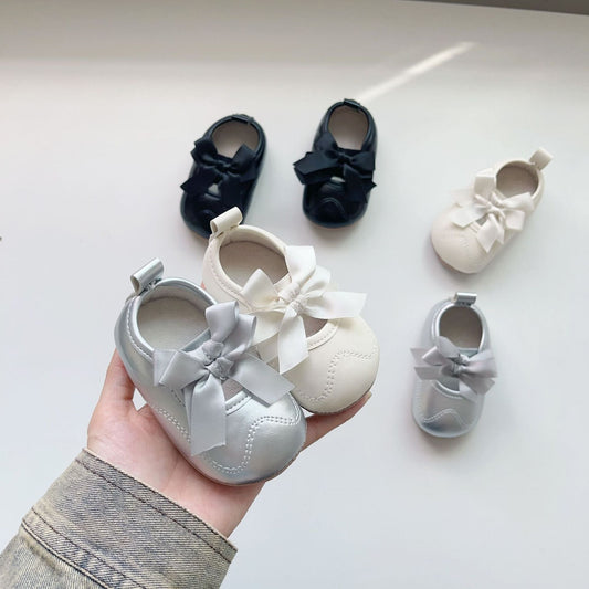 Winter and Autumn Baby Girl Fashion Solid Color Butterfly-bow Decorated Toddler Soft-Sole Anti-slip Walking Shoes LuxuryLifeWay Online Store