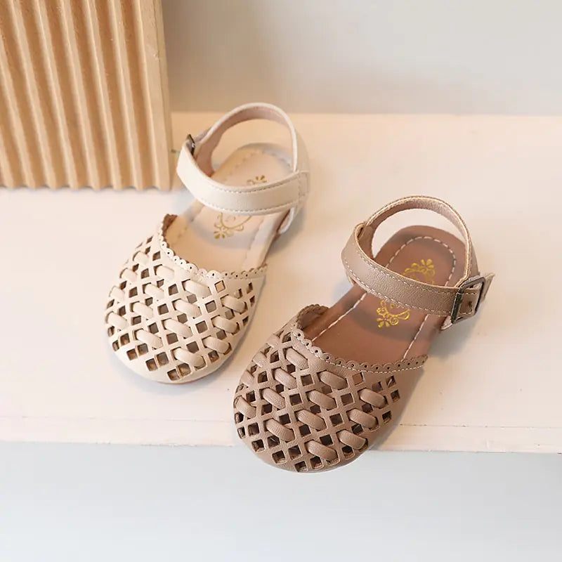 Little Girlt Soft Pu Leather Sliders