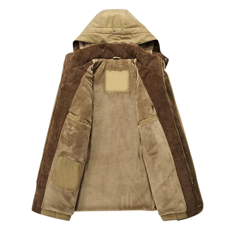 Thick Cotton Jacket with Fleece Lining