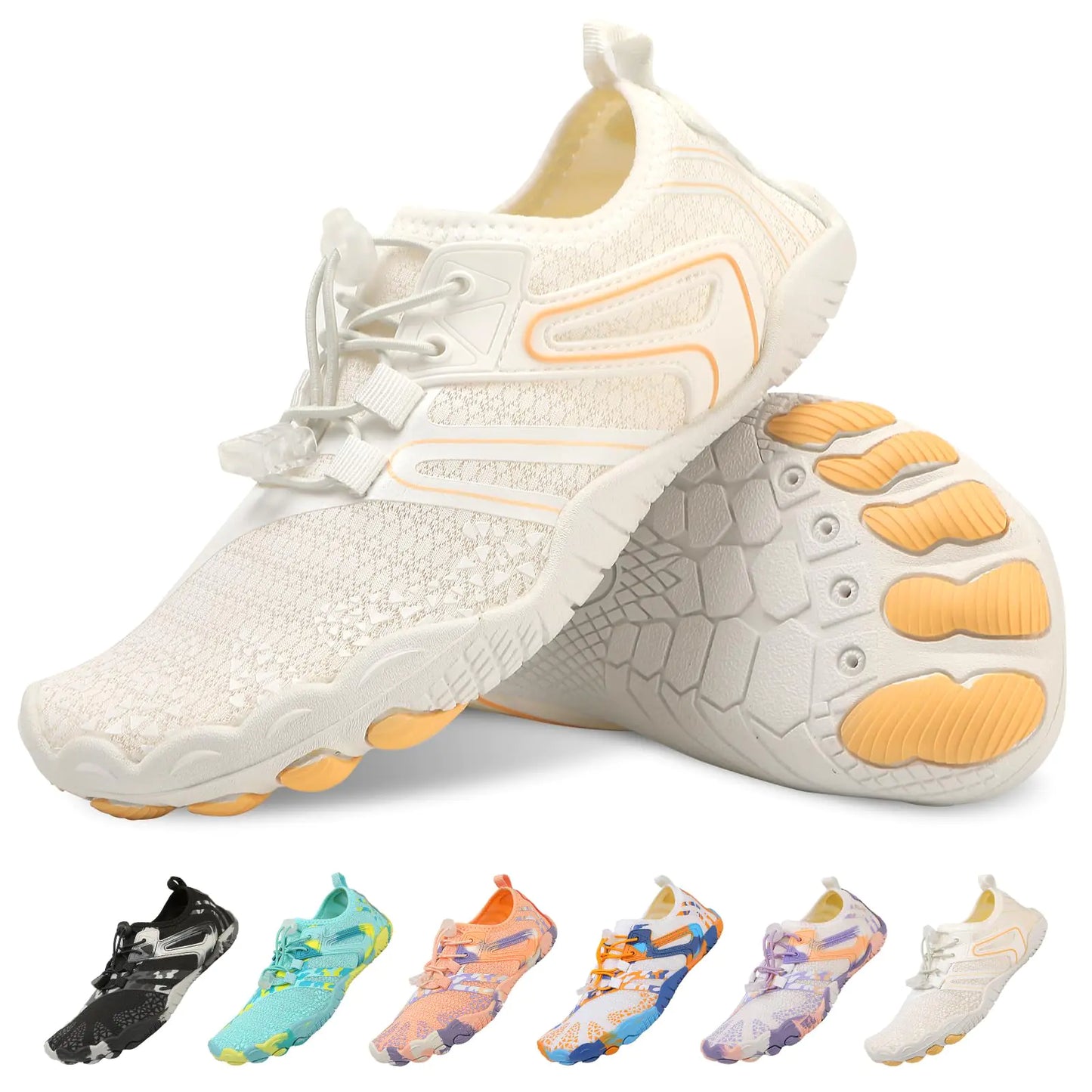 EWUHA Water Shoes for Women Mens Barefoot Shoes Quick Dry Swim Shoes Beach Shoes Womens Water Shoes Adult Non-Slip Sports Aqua Shoes for Beach River Pool Lake Hiking Kayaking Surfing Diving Walking