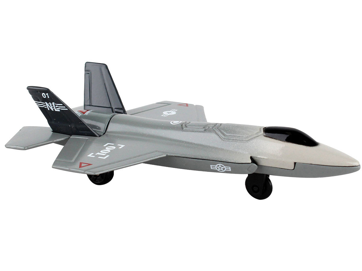 Lockheed Martin F-35 Lightning II Aircraft Gray "Joint Strike Fighter" with Runway Section Diecast Model Airplane by Runway24 LuxuryLifeWay Online Store
