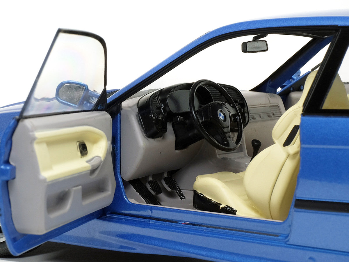 1994 BMW E36 M3 Blue Estoril Metallic 1/18 Diecast Model Car by Solido LuxuryLifeWay Online Store