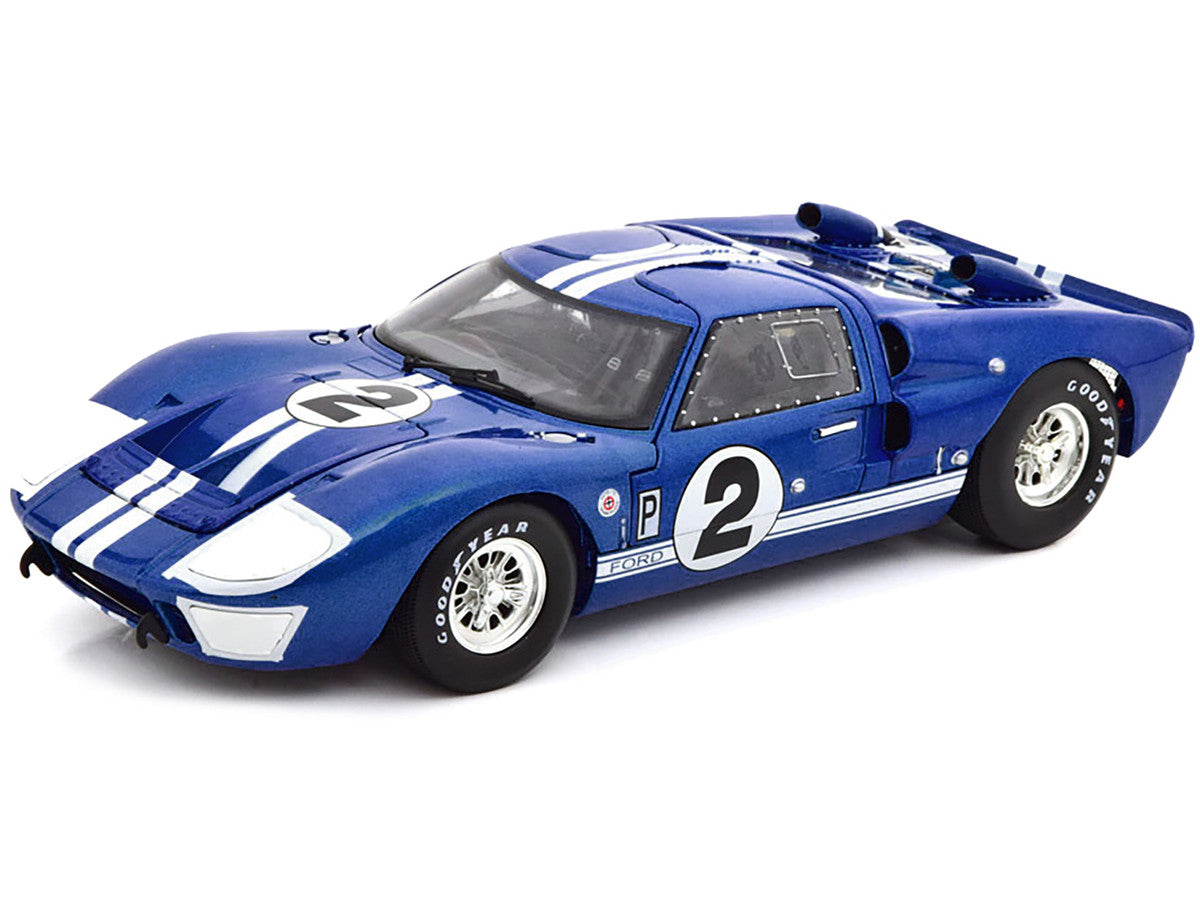 1966 Ford GT40 GT 40 Mark II #2 Blue 12 Hours of Sebring 1/18 Diecast Car Model by Shelby Collectibles LuxuryLifeWay Online Store