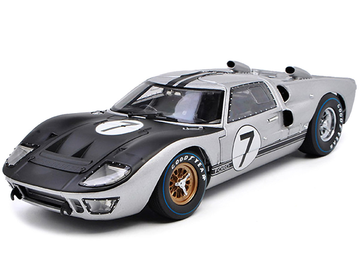 1966 Ford GT-40 MK II #7 Silver 1/18 Diecast Model Car by Shelby Collectibles LuxuryLifeWay Online Store