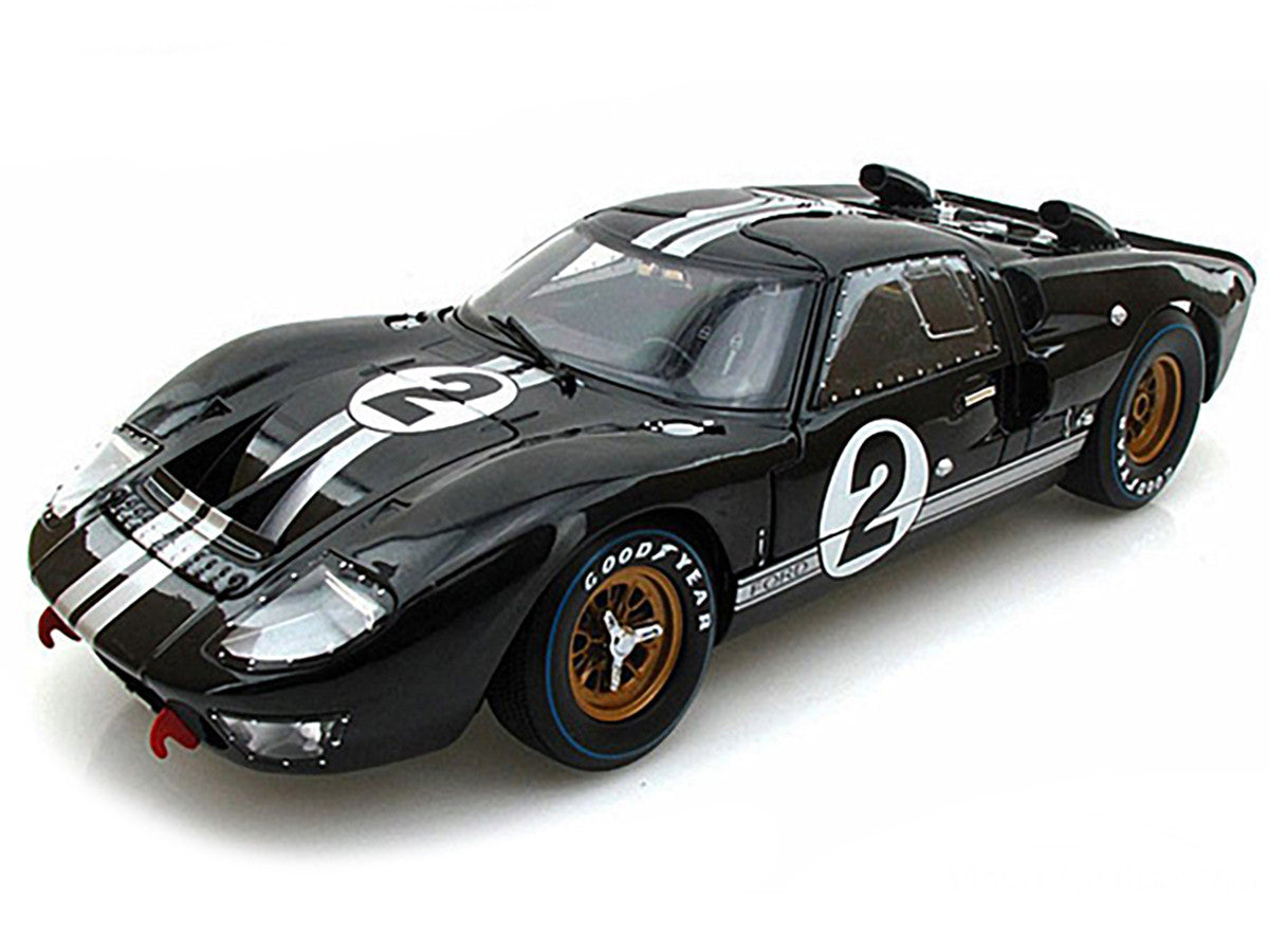 1966 Ford GT-40 MK II #2 Black 1/18 Diecast Model Car by Shelby Collectibles LuxuryLifeWay Online Store
