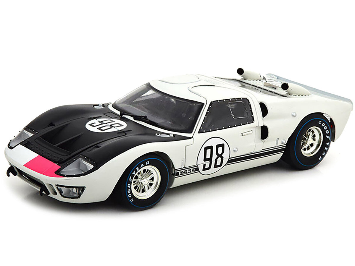 1966 Ford GT-40 MK 2 #98 White 1/18 Diecast Car Model by Shelby Collectibles LuxuryLifeWay Online Store