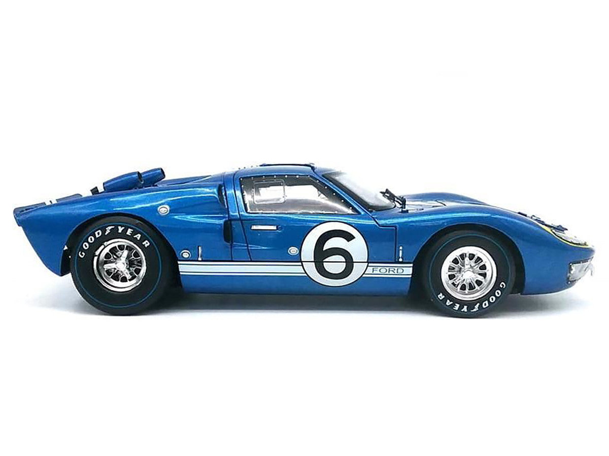 1966 Ford GT-40 MK 2 Blue #6 1/18 Diecast Car Model by Shelby Collectibles LuxuryLifeWay Online Store