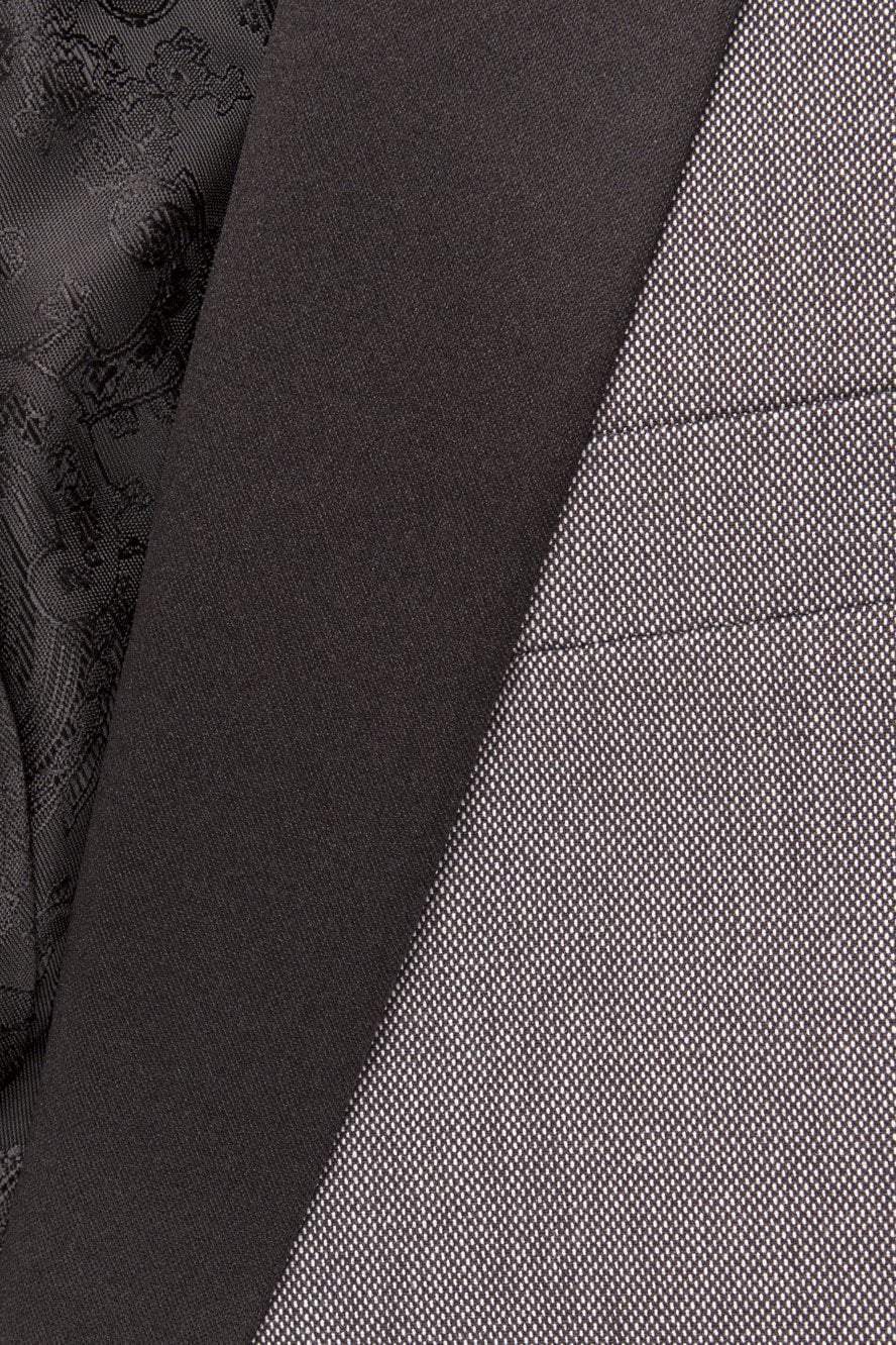 "Sebastian" Grey Pindot Tuxedo Jacket Shawl (Separates) LuxuryLifeWay Online Store