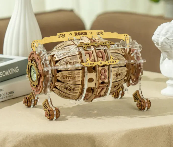 Wooden Calendar Clock Puzzle