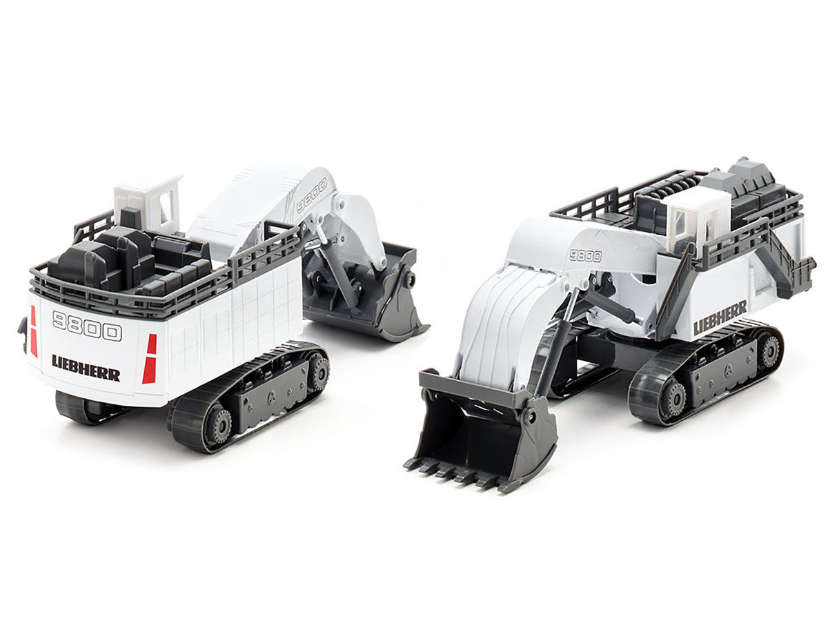 Liebherr R9800 Mining Excavator White and Gray 1/87 (HO) Diecast Model by Siku LuxuryLifeWay Online Store