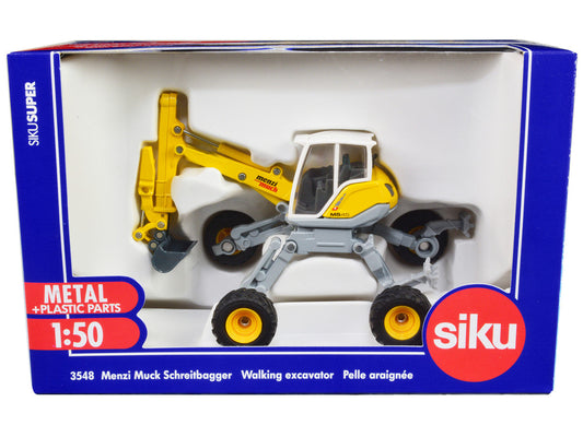 Menzi Muck M545 Walking Excavator Yellow with White Top 1/50 Diecast Model by Siku LuxuryLifeWay Online Store