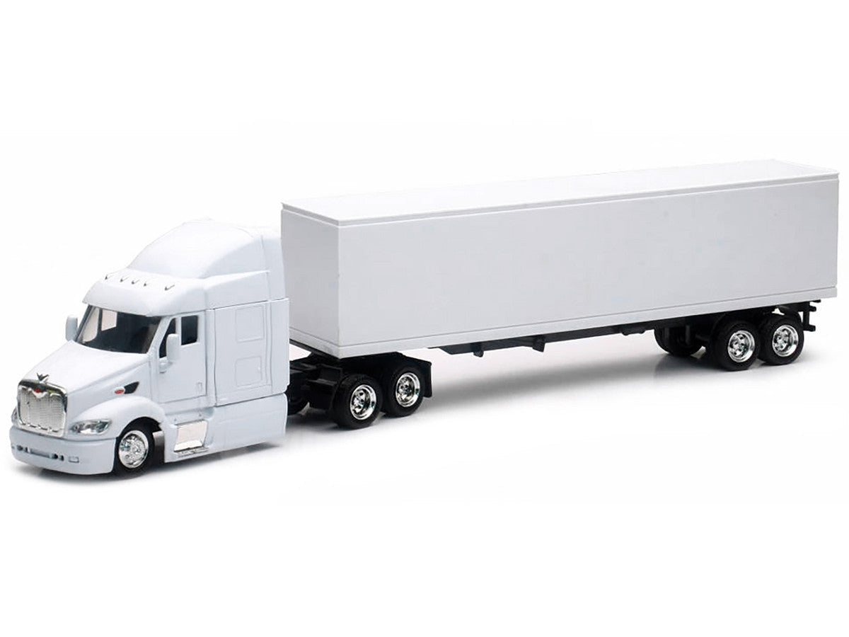 Peterbilt 387 Truck with Dry Goods Trailer White "Long Haul Trucker" Series 1/43 Diecast Model by New Ray LuxuryLifeWay Online Store