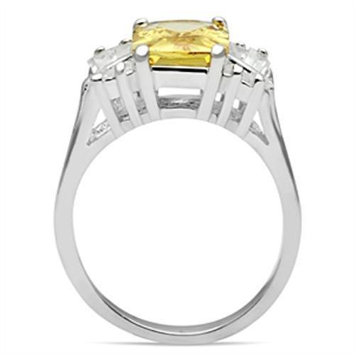 SS012 - Silver 925 Sterling Silver Ring with AAA Grade CZ  in Topaz LuxuryLifeWay Online Store