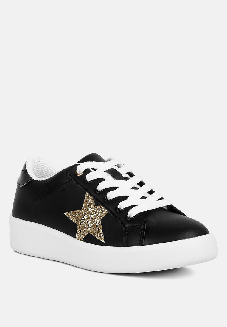 Starry Glitter Star Detail Sneakers LuxuryLifeWay Online Store