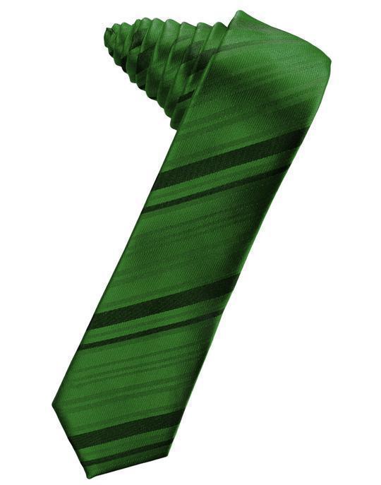 Striped Satin Skinny Necktie Self Tie LuxuryLifeWay Online Store