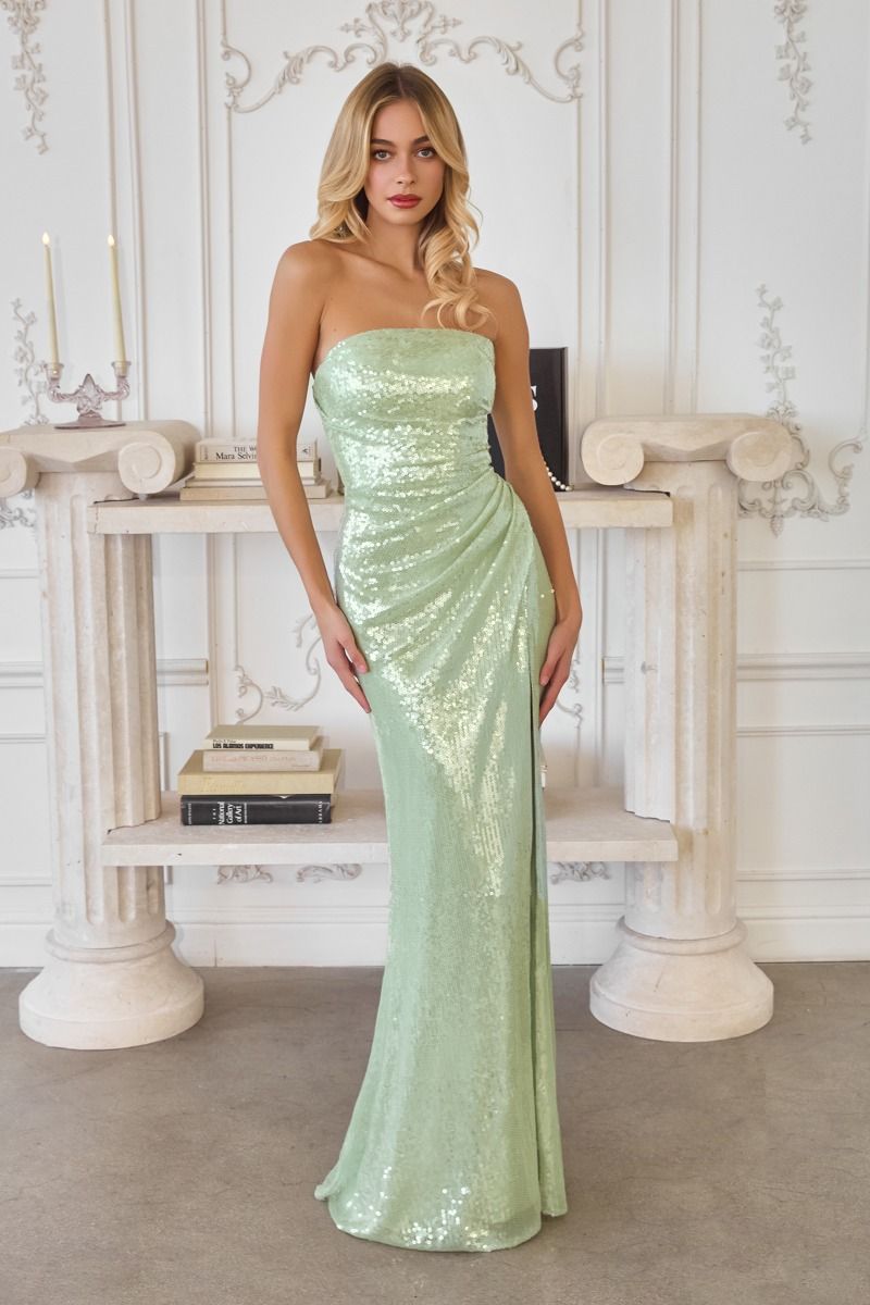 Strapless Neckline Sequin Fabric LuxuryLifeWay Online Store