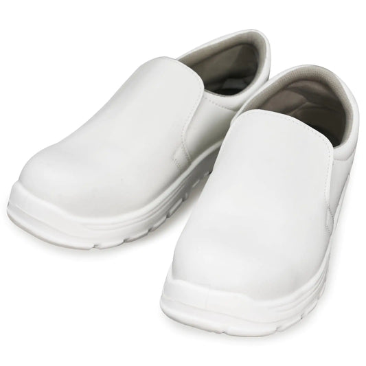 Cleanroom Shoes with Steel Toe Anti-Static Safety Shoes，Men‘s Shoes(7) White