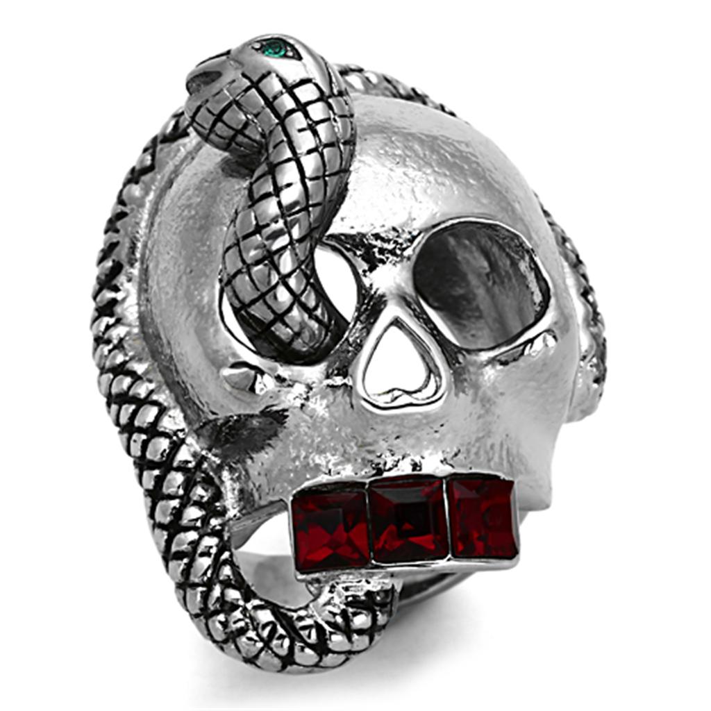 TK1038 - High polished (no plating) Stainless Steel Ring with Top Grade Crystal  in Multi Color LuxuryLifeWay Online Store