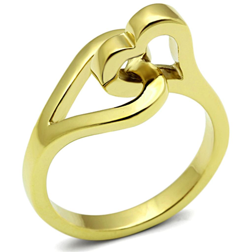 TK1382 - IP Gold(Ion Plating) Stainless Steel Ring with No Stone LuxuryLifeWay Online Store