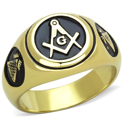 TK2050 - IP Gold(Ion Plating) Stainless Steel Ring with No Stone LuxuryLifeWay Online Store