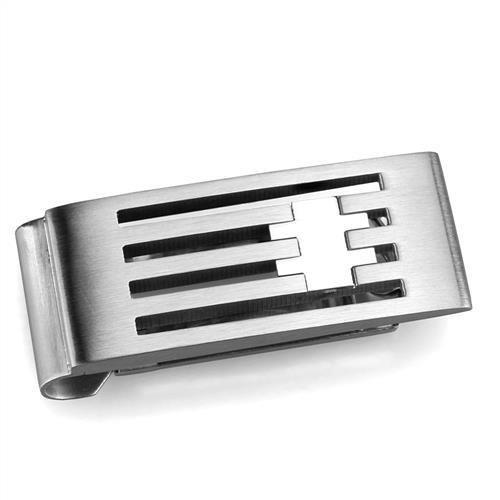 TK2083 - High polished (no plating) Stainless Steel Money clip with No Stone LuxuryLifeWay Online Store