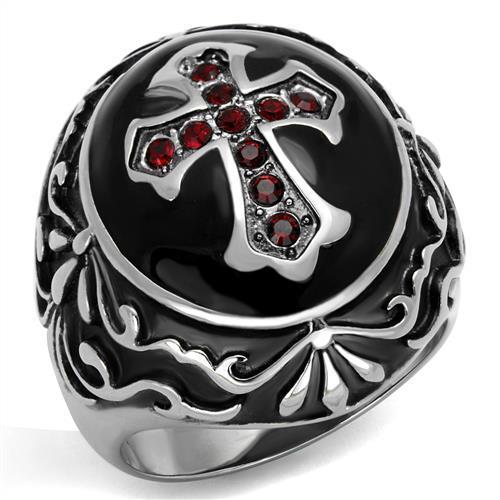 TK2229 - High polished (no plating) Stainless Steel Ring with Top Grade Crystal  in Siam LuxuryLifeWay Online Store