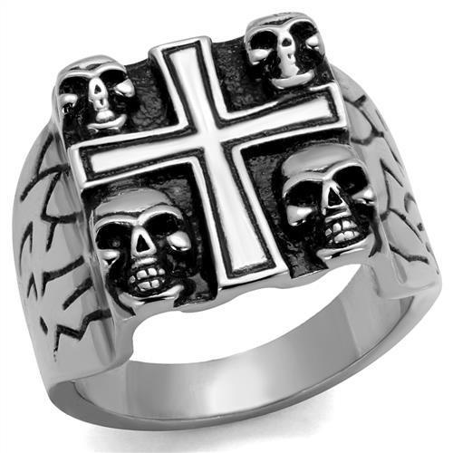 TK2316 - High polished (no plating) Stainless Steel Ring with Epoxy  in Jet LuxuryLifeWay Online Store