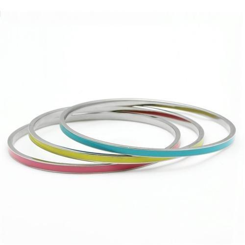 TK241 - High polished (no plating) Stainless Steel Bangle with No Stone LuxuryLifeWay Online Store