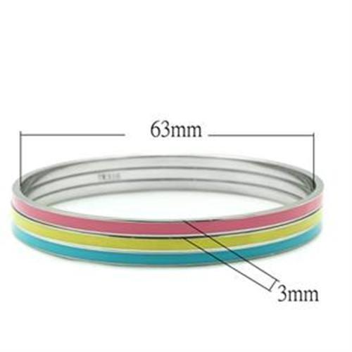 TK241 - High polished (no plating) Stainless Steel Bangle with No Stone LuxuryLifeWay Online Store