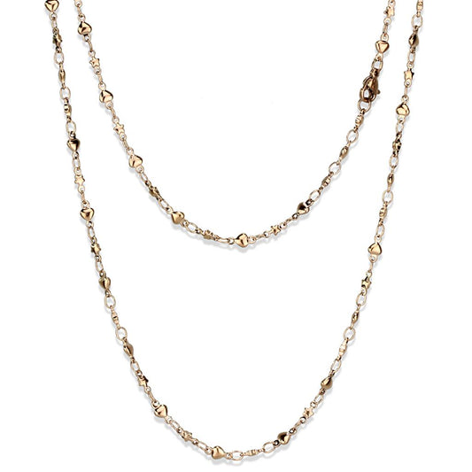 TK2427R - IP Rose Gold(Ion Plating) Stainless Steel Chain with No Stone LuxuryLifeWay Online Store