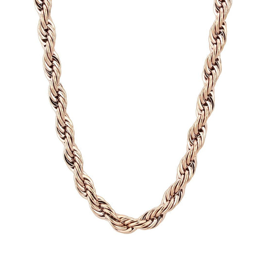 TK2434R - IP Rose Gold(Ion Plating) Stainless Steel Chain with No Stone LuxuryLifeWay Online Store