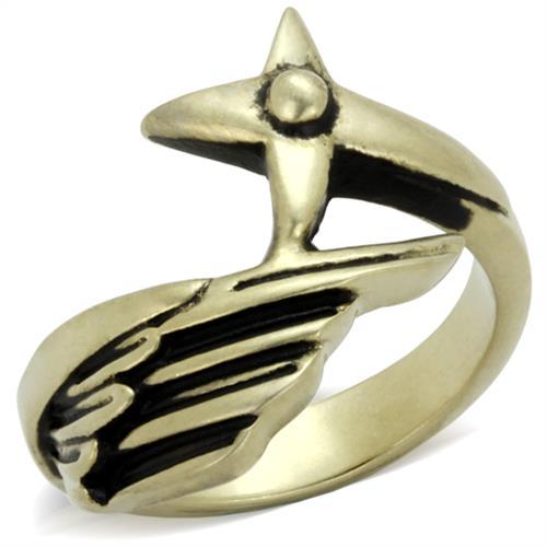 TK2470 - IP Antique Copper Stainless Steel Ring with Epoxy  in Jet LuxuryLifeWay Online Store