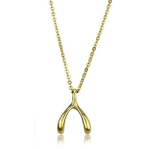 TK2528 - IP Gold(Ion Plating) Stainless Steel Chain Pendant with No Stone LuxuryLifeWay Online Store
