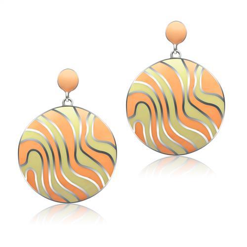 TK280 - High polished (no plating) Stainless Steel Earrings with No Stone LuxuryLifeWay Online Store