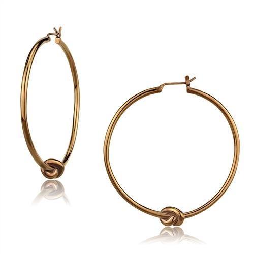 TK2853 - IP Coffee light Stainless Steel Earrings with No Stone LuxuryLifeWay Online Store