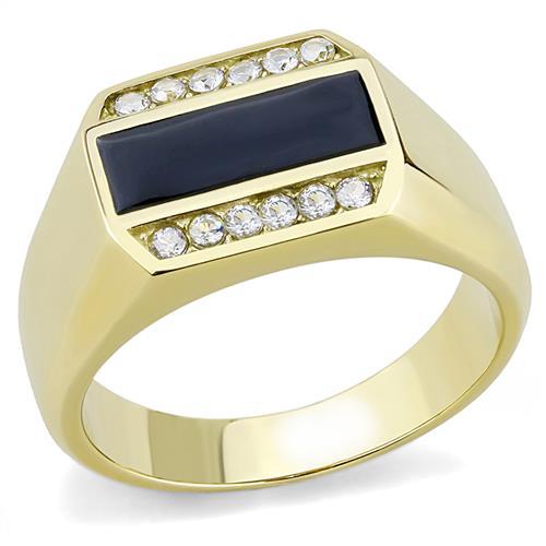 TK3222 - IP Gold(Ion Plating) Stainless Steel Ring with AAA Grade CZ  in Clear LuxuryLifeWay Online Store