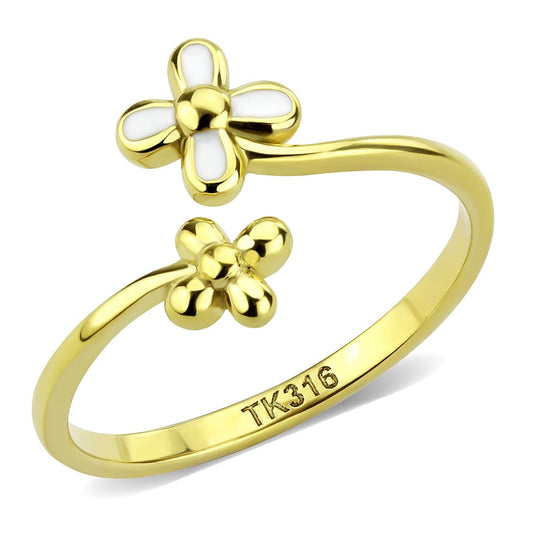 TK3631 - IP Gold(Ion Plating) Stainless Steel Ring with No Stone LuxuryLifeWay Online Store