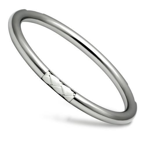 TK407 - High polished (no plating) Stainless Steel Bangle with No Stone LuxuryLifeWay Online Store
