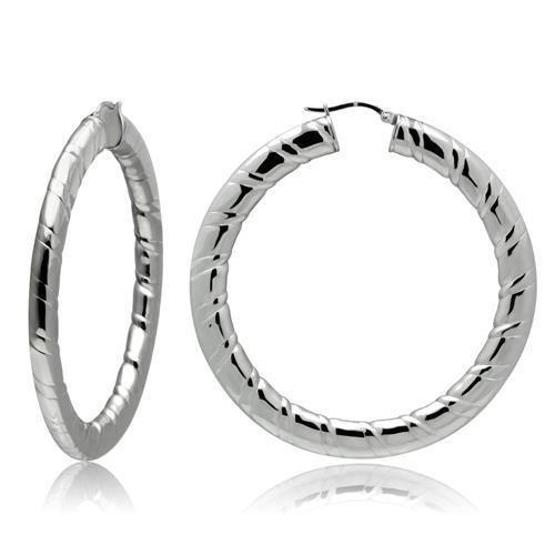 TK415 - High polished (no plating) Stainless Steel Earrings with No Stone LuxuryLifeWay Online Store