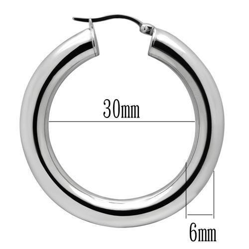 TK424 - High polished (no plating) Stainless Steel Earrings with No Stone LuxuryLifeWay Online Store