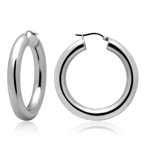 TK424 - High polished (no plating) Stainless Steel Earrings with No Stone LuxuryLifeWay Online Store
