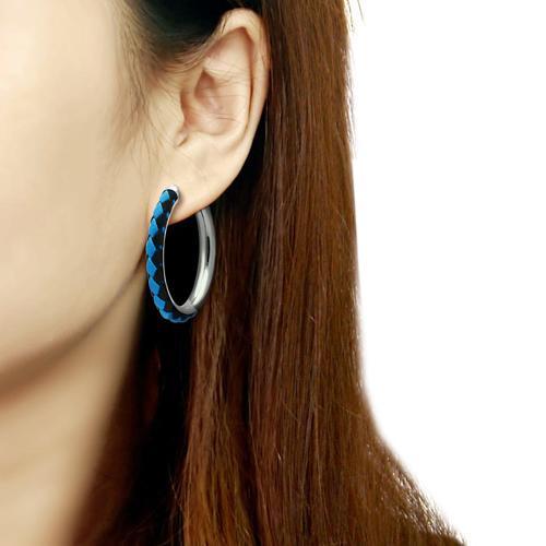 TK432 - High polished (no plating) Stainless Steel Earrings with No Stone LuxuryLifeWay Online Store
