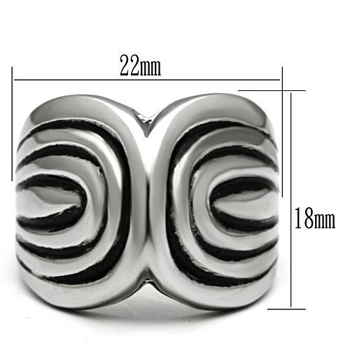 TK521 - High polished (no plating) Stainless Steel Ring with No Stone LuxuryLifeWay Online Store
