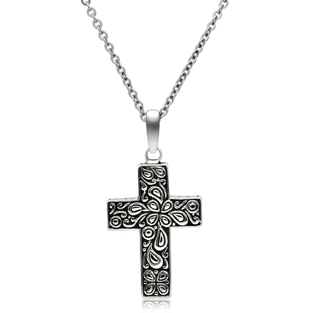 TK553 - High polished (no plating) Stainless Steel Necklace with No Stone LuxuryLifeWay Online Store