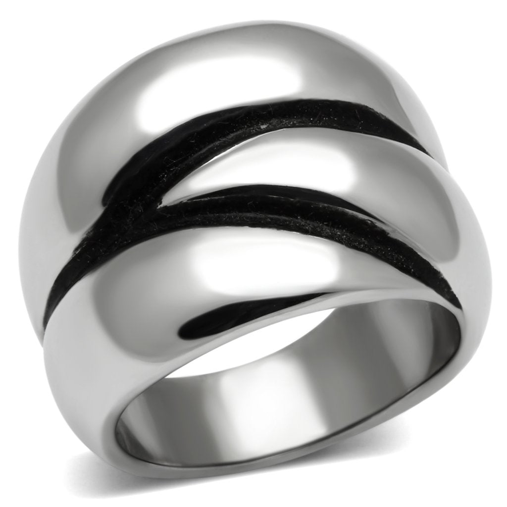 TK633 - High polished (no plating) Stainless Steel Ring with No Stone LuxuryLifeWay Online Store