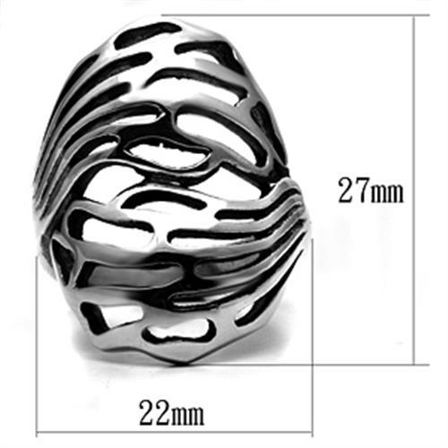 TK636 - High polished (no plating) Stainless Steel Ring with No Stone LuxuryLifeWay Online Store