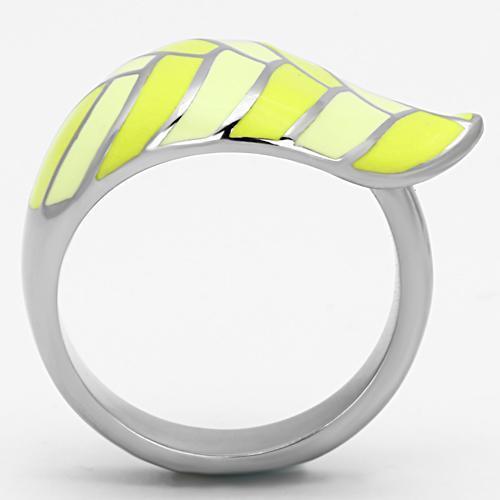 TK801 - High polished (no plating) Stainless Steel Ring with Epoxy  in Multi Color LuxuryLifeWay Online Store