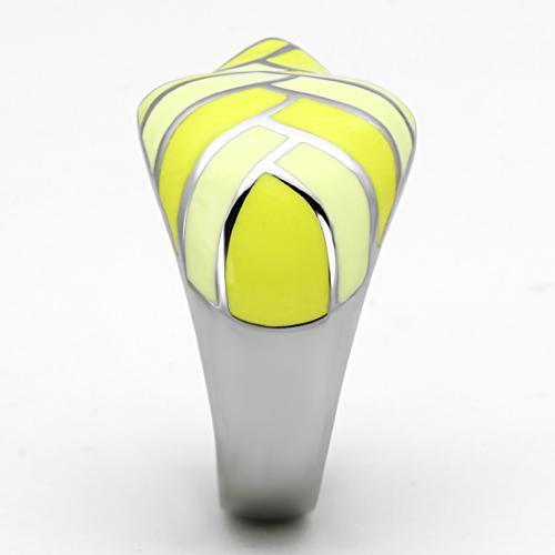 TK801 - High polished (no plating) Stainless Steel Ring with Epoxy  in Multi Color LuxuryLifeWay Online Store