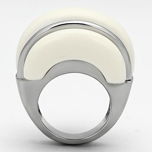 TK807 - High polished (no plating) Stainless Steel Ring with Synthetic Synthetic Stone in Citrine Yellow LuxuryLifeWay Online Store
