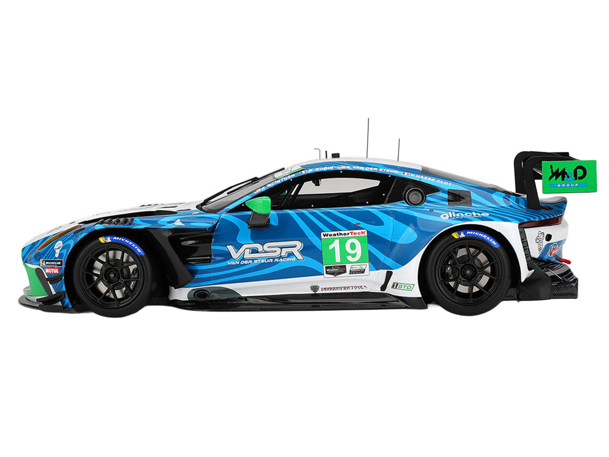 Aston Martin Vantage GT3 EVO #19 Valentin Hasse-Clot - Anthony McIntosh - Maxime Robin - Rory van der Steur "van der Steur Racing" IMSA "24 Hours of Daytona" (2025) 1/18 Model Car by Top Speed LuxuryLifeWay Online Store